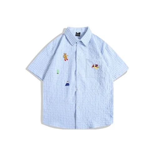 YOUSEKOO Синий Унисекс Рубашки