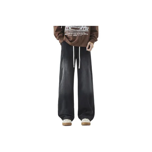 YUQIAN Черный Серый Цвет Мужские Джинсы