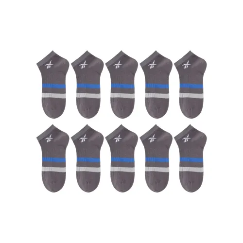 Reebok совместный бренд [10 пар] Темно-серые мужские носки без видимого конца
