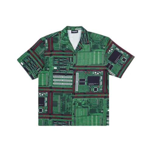 PLEASURES Зеленые Мужские Рубашки