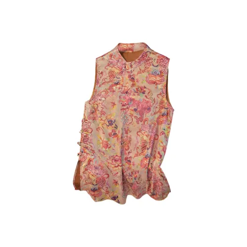 Cypress House Розовый многоцветный Женские жилеты