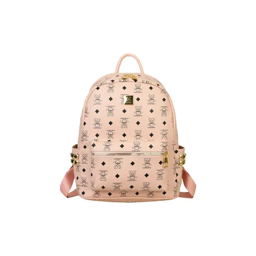 HCXK ПУ (полиуретан) Рюкзак Женский Белый Черный Розовый Коричневый