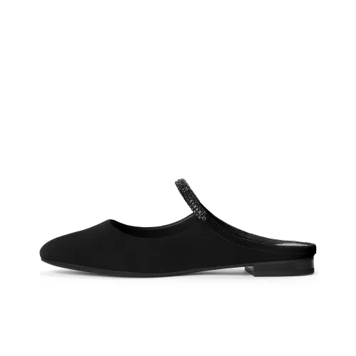 CHARLES KEITH Композитная подошва Домашние тапочки Женские Черный Текстурированный Черный Текстурированный