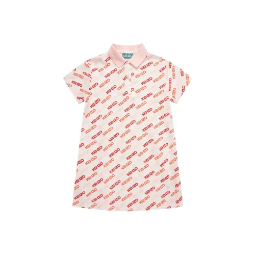 KENZO Платье SS24 Серый Белый Детский