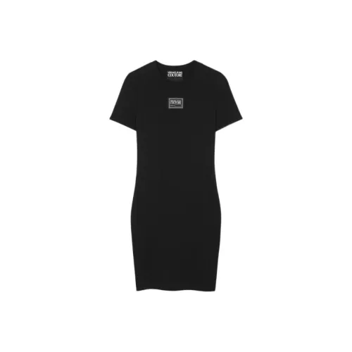 VERSACE SS23 Короткий рукав Платье Женское Черное