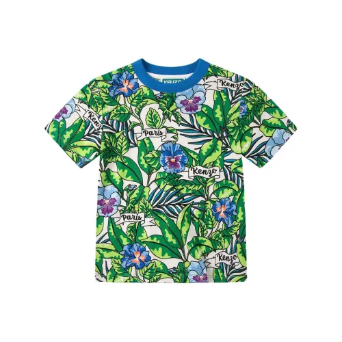 KENZO Зеленая Детская Рубашка T