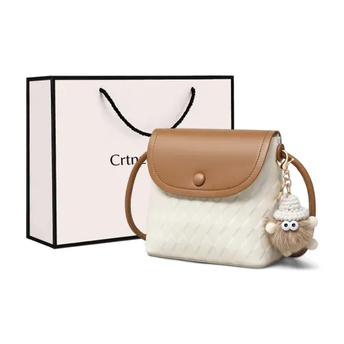 Crtnzo Kroez Сумка через плечо из коровьей кожи стандартная женская экрю черный