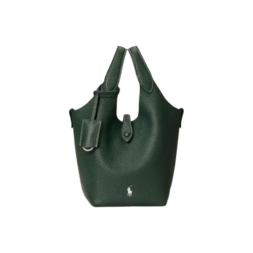 Polo Ralph Lauren Pebble Leather Tote Bag Women's Green