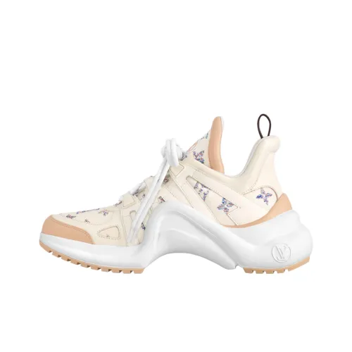 LOUIS VUITTON Archlight Устойчивый к истиранию Низкий Топ Повседневная обувь Женская Бежевая Абрикосовая