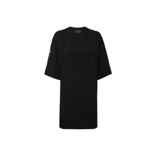 PHILIPP PLEIN Black Женские Короткие Платья с Рукавами