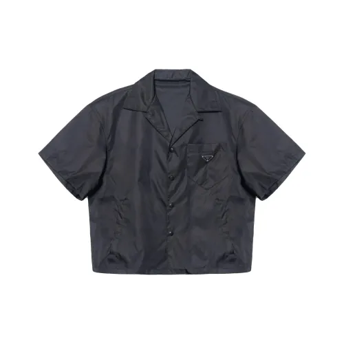 PRADA RE Нейлон Рубашка Мужская Черная