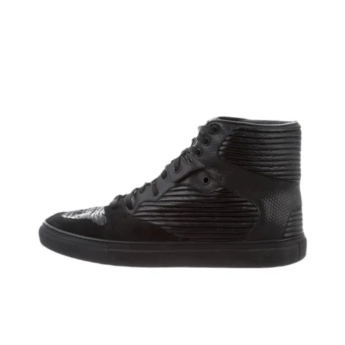 Balenciaga Плиссированные высокие кроссовки для скейтбординга мужские черные