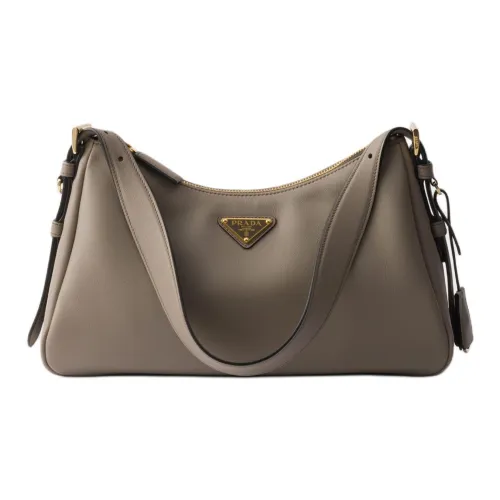 PRADA Aimee Коровья кожа Сумка на плечо Средний Женская Глина