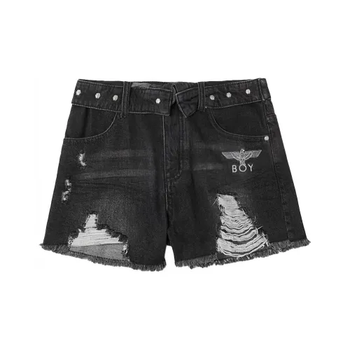 BOY LONDON Мужские джинсовые шорты черного цвета