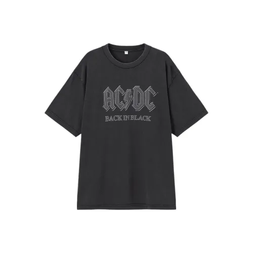 GU ACDC Co Бренд Платеж Серый Мужская T-Рубашка