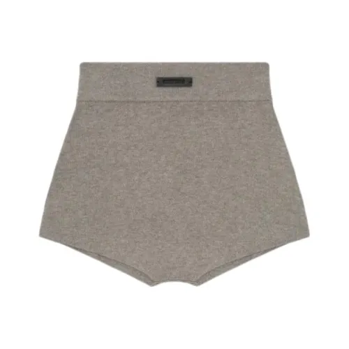 Fear Of God Essentials SS25 WOMEN'SS Мягкий Ребро Вязаные Повседневные шорты Женские