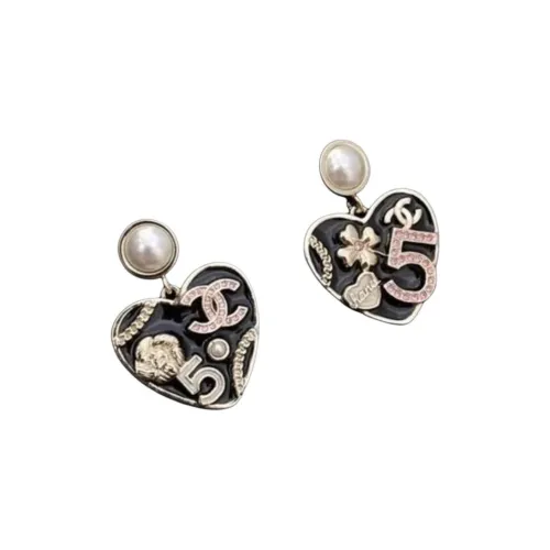 Серьги CHANEL Женские Черные