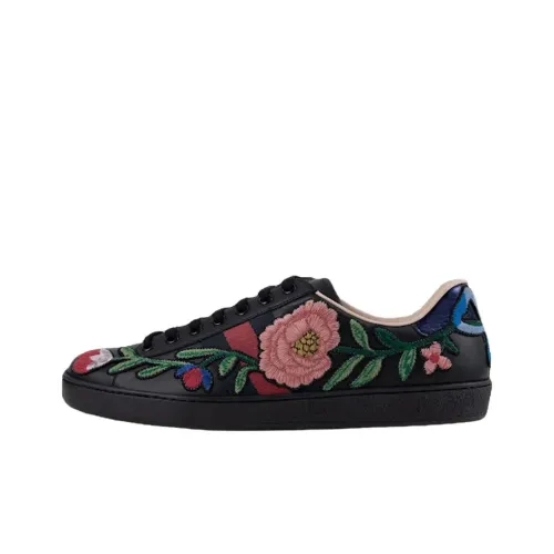 GUCCI Ace Low Топ Скейтборд Кроссовки Мужские Черные
