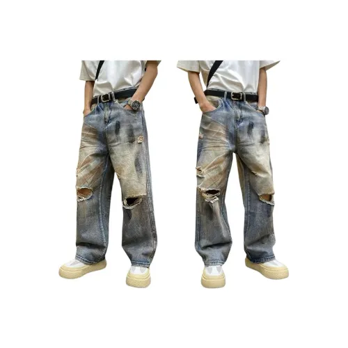 GDRG Светло-синий [Состаривание Dirty Окрашеный] ✪✪✪✪✪ Унисекс Джинсы