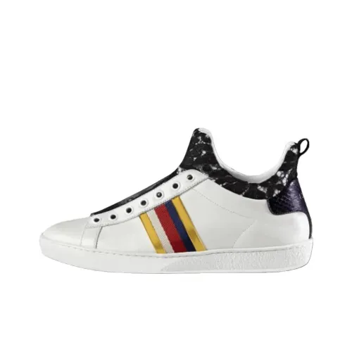 GUCCI Ace Low Топ Скейтборд Кроссовки Мужские Белые