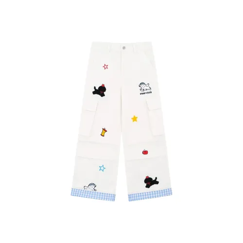 XIAOLIZI Белые Женские Повседневные Брюки