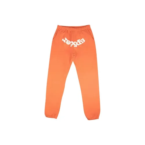 Sp5der Вязаные тренировочные брюки мужские цвет оранжевый