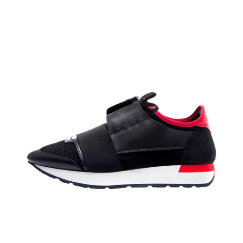 Balenciaga Race Runner Low Топ Повседневная обувь Мужская Черный Красный