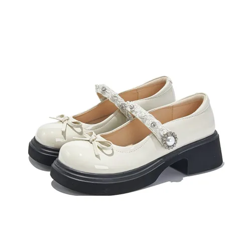 Chibang Грубый каблук Мэри Джейн туфли 5 см женские