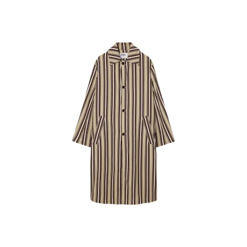 ZARA Темно-красный Мужской Тренч