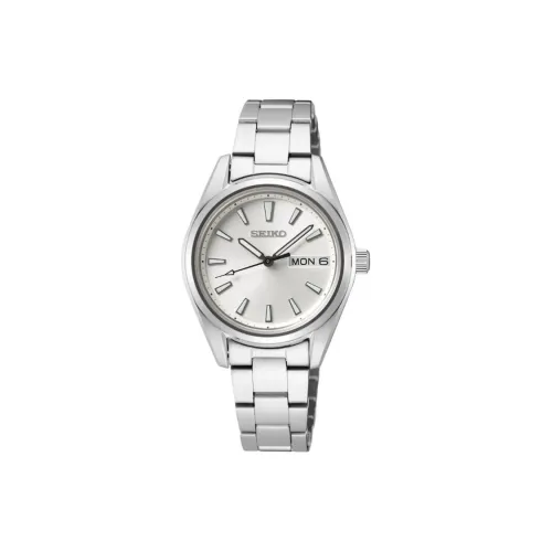 SEIKO Кварцевый механизм нержавеющая сталь ремешок 29,8 мм женские часы серебристый циферблат
