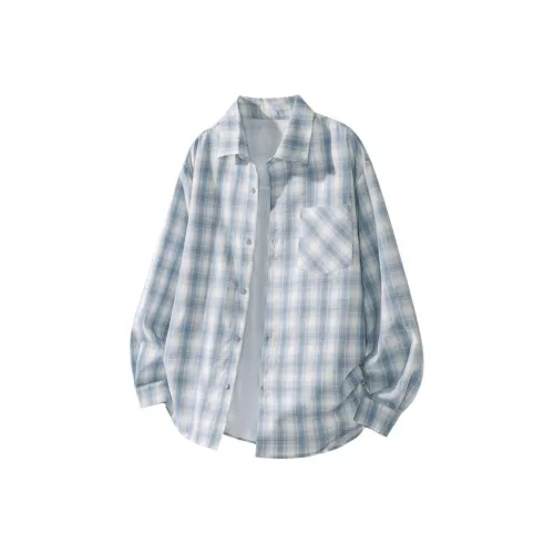 EOOVEN Синие Унисекс Рубашки