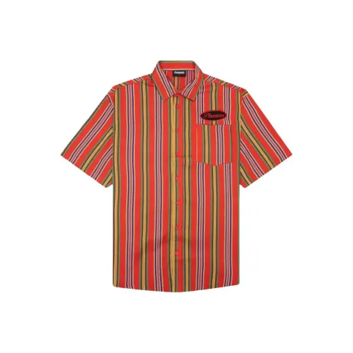 PLEASURES совместная брендовая красная мужская рубашка