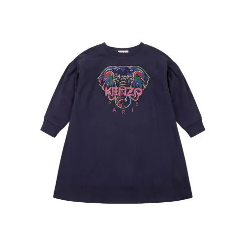 KENZO Платье FW22 Темно-синий Детский