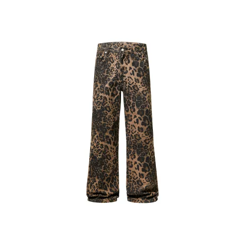 BOTH PLAY Леопардовый принт Унисекс Джинсы