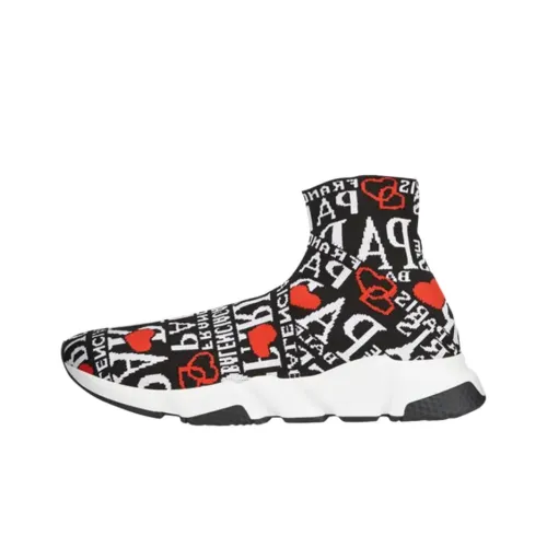Balenciaga Speed High Топ Повседневная обувь Мужская Черная
