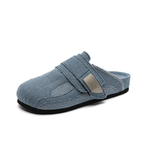 MPZY Антизапахивающие Устойчивые к истиранию Домашние тапочки Унисекс Джинсовый синий