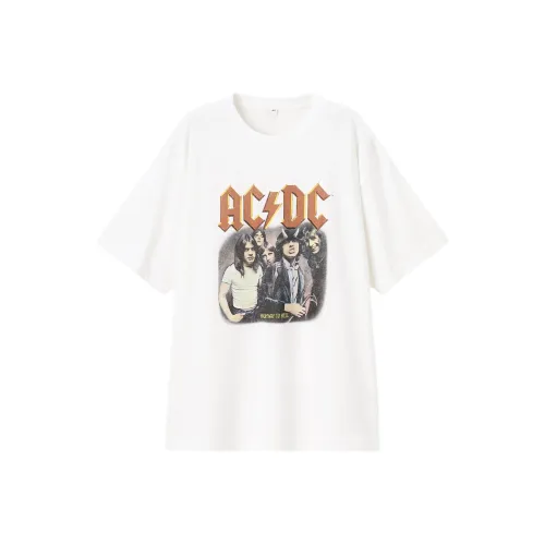 GU ACDC Co Бренд Платеж Экрю Мужская Рубашка T