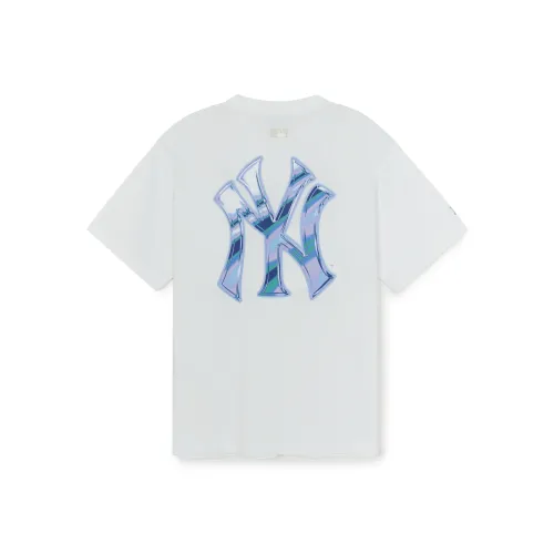 Mlb Base Logo New York Yankees Basic Collection SS25 T-Shirt Унисекс Белый