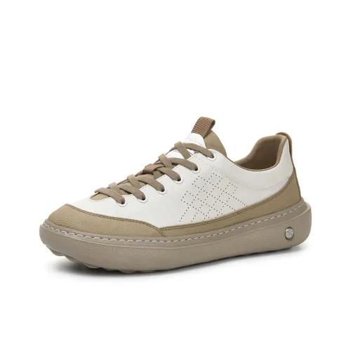 SENJIALUO Износостойкий Дышащий Легкий Низкий Топ Casual Мужской Абрикос