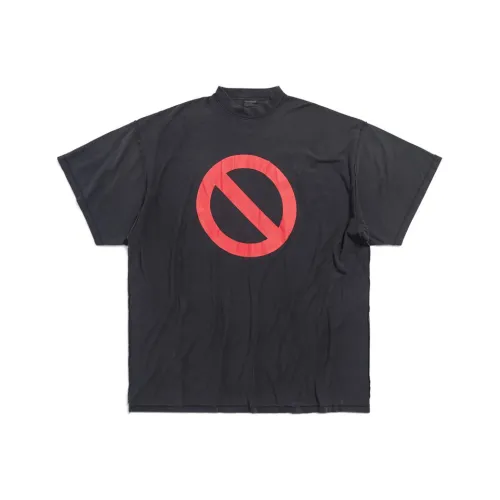 Balenciaga T-Shirt Loose Fit Unisex Black Баленсиага T-рубашка свободного кроя унисекс черная