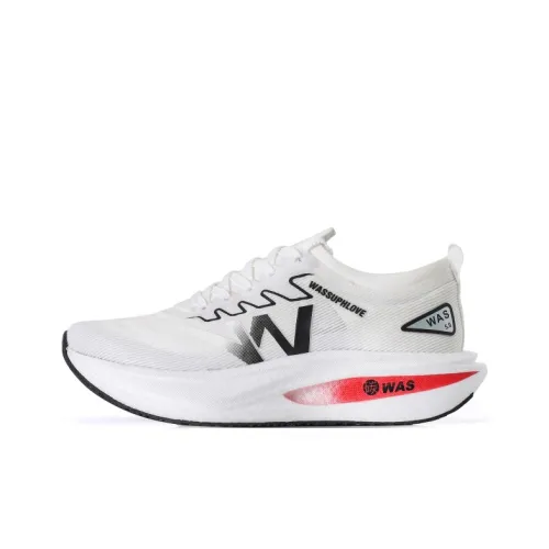 WASSUPHLOVE Беговые кроссовки Low Топ Белый Красный Унисекс