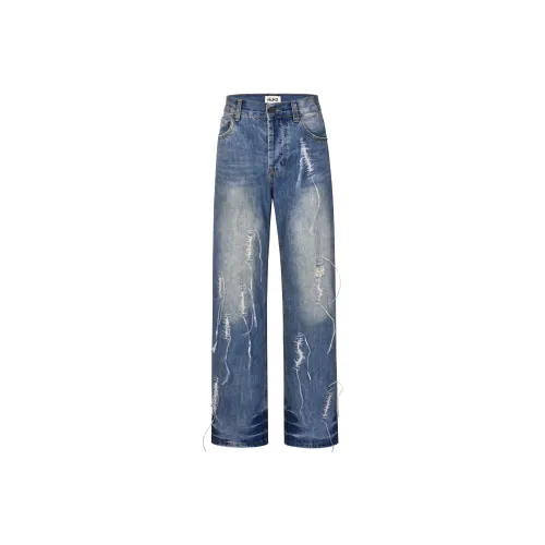 Bufan studio Небесно-голубой Мужские Джинсы