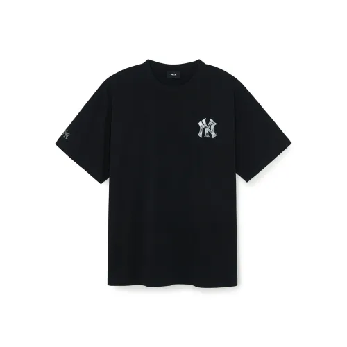 Mlb Base Logo New York Yankees Basic Collection SS25 T-Shirt Унисекс Черный