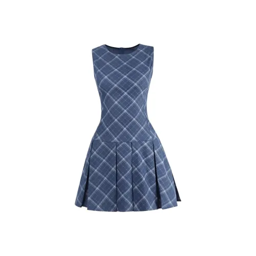 TSKIU Синий Женские Платья без рукавов