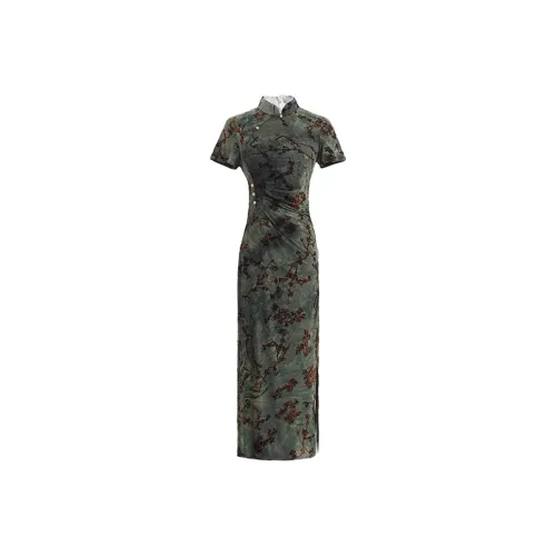 QIAOMONVHAI Короткое платье с короткими рукавами женское