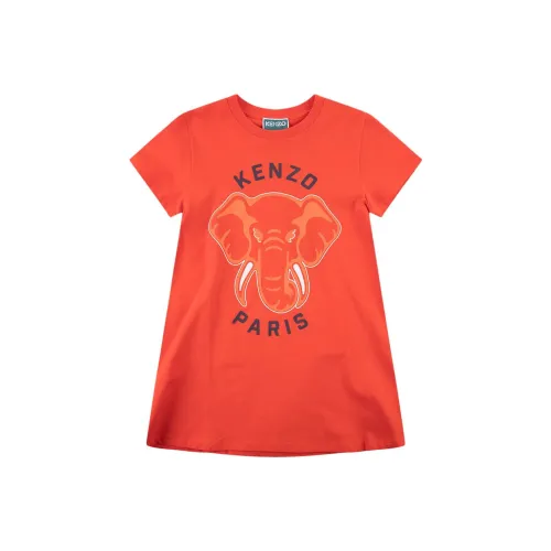 KENZO Платье Детская одежда FW23 Ярко-красный Детский