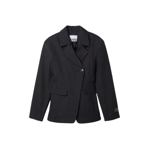 GANNI Бизнес-костюм женский черный