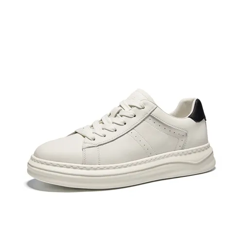 Hautton Jeans Устойчивые к истиранию Низкие Кроссовки для скейтбординга Мужские Белые