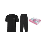 Подарочная коробка комплект [Черная рубашка с коротким рукавом + черные штаны]