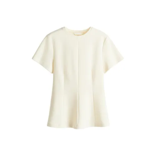 H&M Светло-желтые Женские Футболки